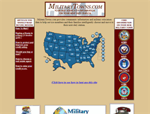 Tablet Screenshot of militarytowns.com